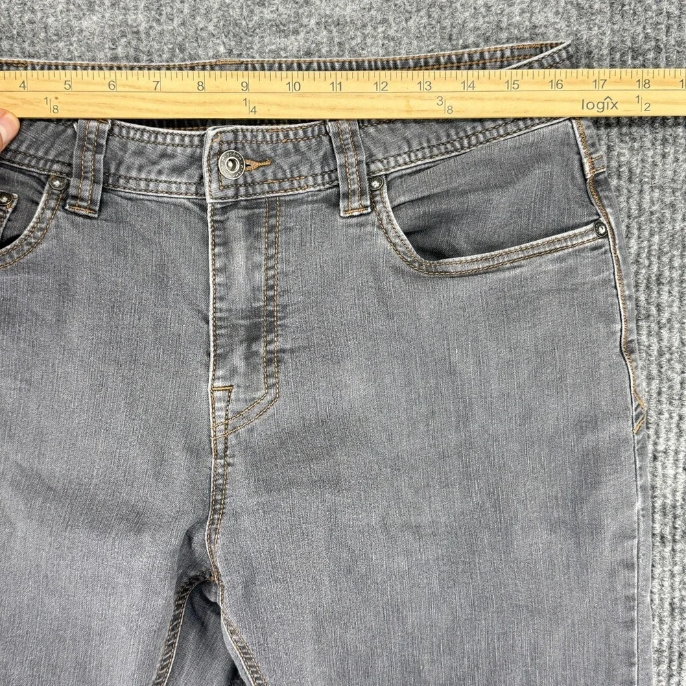 PrAna Slim Fit Jeans Mens 33x36 Gray Medium Wash Slim Straight Stretch Denim